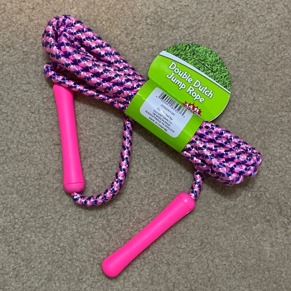 NEW Outdoor Fun Set – Pink Double Dutch Jump Rope + Chalked Stencil Pack - Picture 2 of 8